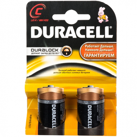 Эл-т пит.LR14 Duracell Basic С 1,5 V(бл.2)DRC-75062724 116464