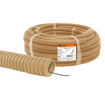 Труба ПВХ гофр.с зонд. d16mm (М.) легкая Эко Сосна TDM SQ0401-0051