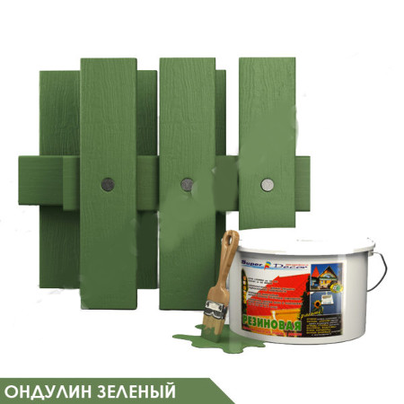 Краска резиновая №1 ондулин зеленый 6 кг