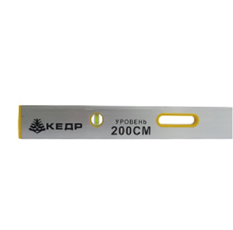 Правило алюминиевое КЕДР с уровнем, L-2,0 м. 2 ручки 090-2000