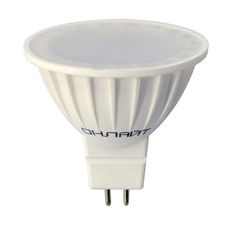 Лампа св/д ОНЛАЙТ OLL-MR16-7-230-6,5K-GU5.3  (560lm) 6500K 50x50 матов. 61134/617441