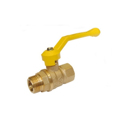Кран шаровый лат. (ГАЗ) 1/2" ДУ-15 Г-Ш рычаг 116010 / 007-6755