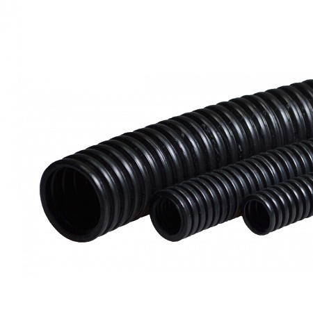 Труба ПНД гофр.с зонд. d20mm (100м.) тяжелая/черная Uplast