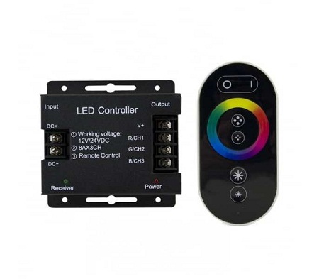 Контролер для RGB Gauss 288W 24A с пультом черный 201113288