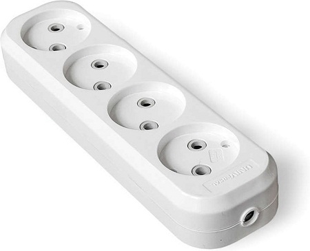 Колодка удлинителя UNIVersal АВС пл б/з 4-м Е204