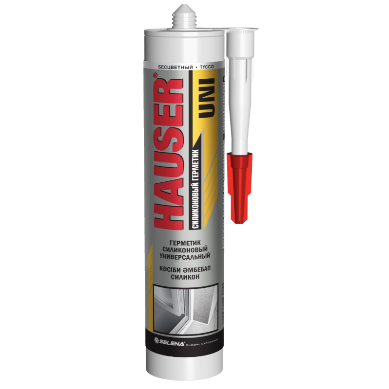 Силиконовый герметик Hauser Uni 48841, 260 мл, прозрачный