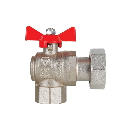 Кран шар. VALTEC с накидной гайкой, угловой 1/2" вн.-вн. VT.266.N.0404