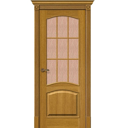 Дверь Ш ВУД КЛАССИК-33 natur oak bronze gloria 200*70 Браво
