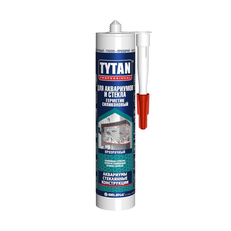 Силиконовый герметик для аквариумов и стекла Tytan Professionаl, 280 мл, прозрачный