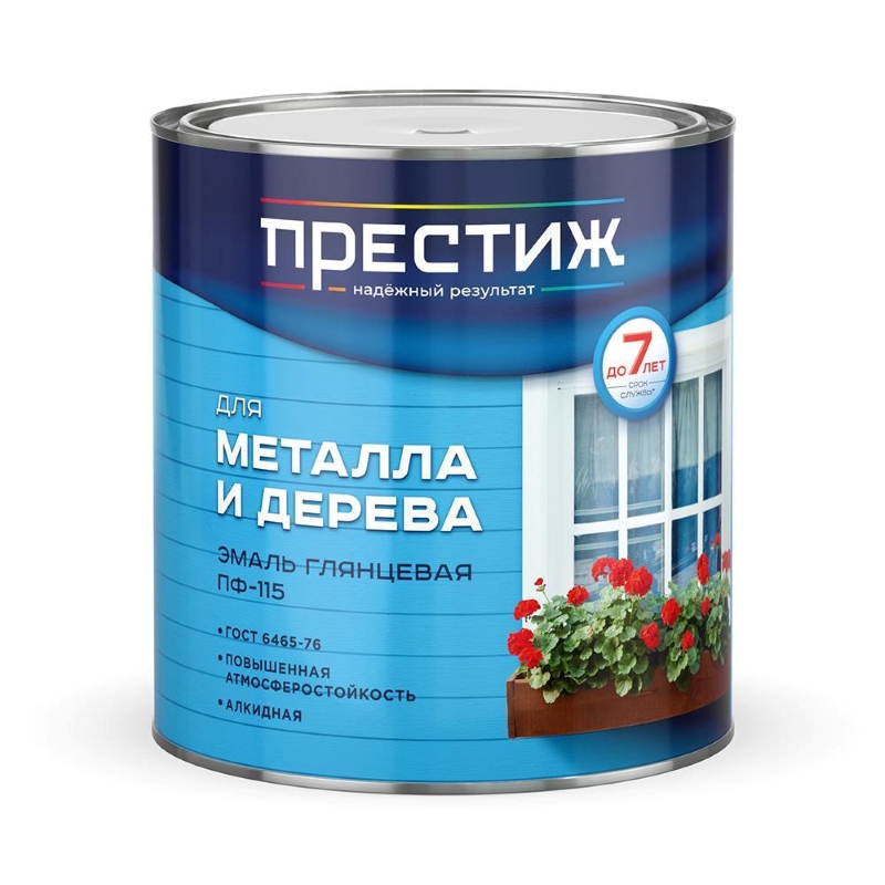 Эмаль ПФ-115 для металла и дерева Престиж, алкидная, глянцевая, 2,8 кг