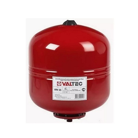 Бак расширительный VALTEC 35 л. для отопления (красный) VT.RV.R.060035