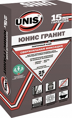 Клей ЮНИС Гранит плиточный 25кг