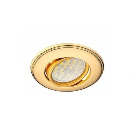 Светильник встр. Ecola DH03 MR16 GU5.3 поворот.выпукл. Золото 25x88 FG1601EFS 502042