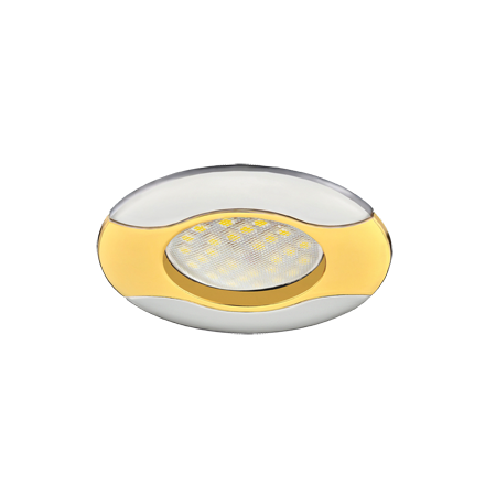 Светильник встр. Ecola HL029 MR16 GU5.3 литой Волна Золото/Хром 22x82 FC1604EFS 508787
