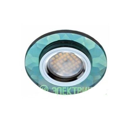 Светильник встр. Ecola DL1654 MR16 GU5.3 стекло граненый Изумруд/Хром 25x90 FR1654EFF 540740