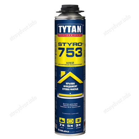 Клей TYTAN STYRO 753 для пенополистирола 750мл