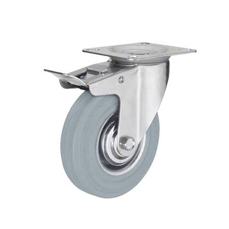 Опора колесная поворотная с тормозом отверстие под болт С-1700-MTB-050 F04 (SChgb 25)