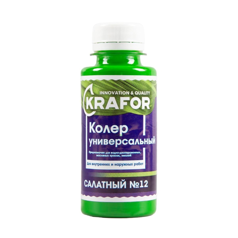 Колер универсальный Krafor №12, салатный, 100 мл