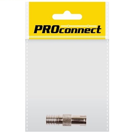 Разъём PROCONNECT гнездо TV никель обжим 05-4306-7