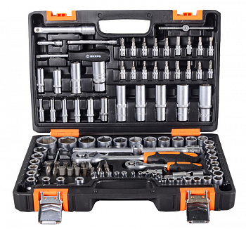 Набор инструментов ВИХРЬ 108 предметов, 1/2", 1/4", CrV, кейс 73/6/7/8