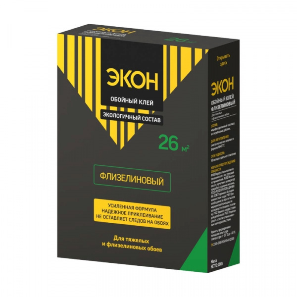 Клей для обоев Экон флизелиновый, 200 г