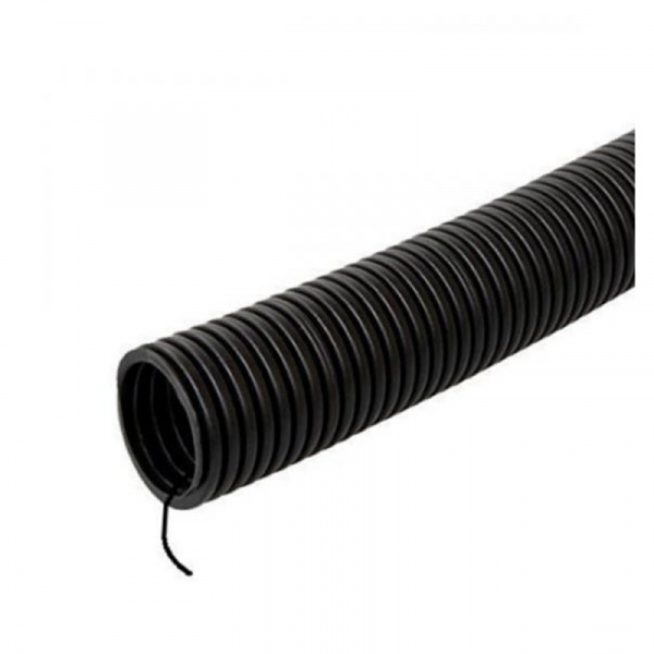 Труба ПНД гофр.с зонд. d25mm (50м.) тяжелая/черная Uplast