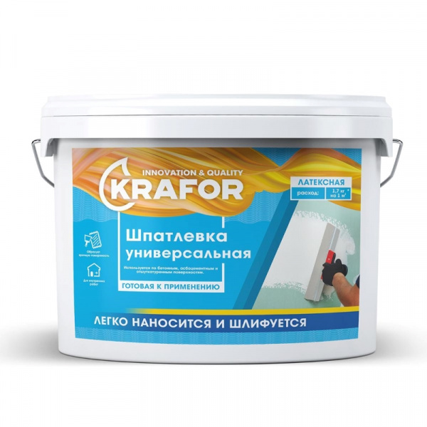 Шпатлевка латексная Krafor, 16 кг
