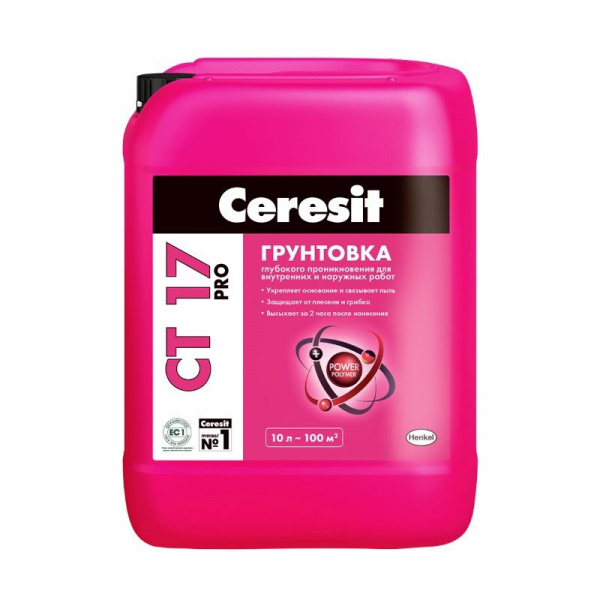 Грунтовка глубокого проникновения Ceresit CT 17 PRO, зима, 5