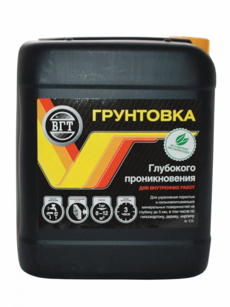 Грунтовка глубокого проникновения для внутренних работ VGT ВД-АК-0301, 10 кг