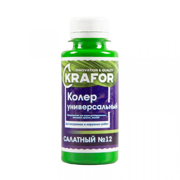 Колер универсальный Krafor №12, салатный, 100 мл